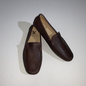 Oxford Driving Mocs Mens 10 Brown Ventnor Leather Slip On Loafers Casual Comfort